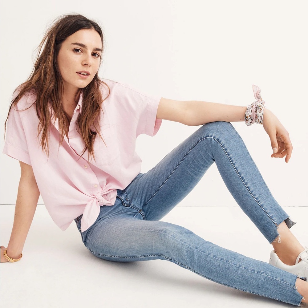 Madewell 9" High-Rise Skinny Jeans: Seamed Step-Hem Edition August Wash Sz 28